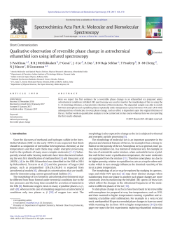 Qualitative observation of reversible phase change in astrochemical