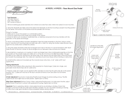 199270 / #199275 - Floor Mount Gas Pedal