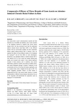 Comparative Efficacy of Three Brands of Gum Acacia on Adenine