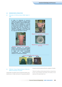 Uranium metal production