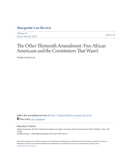 Free African Americans and the Constitution That Wasn`t