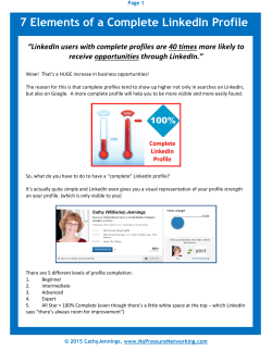 7 Elements of a Complete LinkedIn Profile