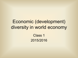 POVERTY IN LESS DEVELOPING COUNTRIES