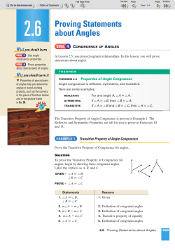 Proving Statements about Angles