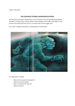 To design a wanted poster for Grendel.
