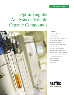 Optimizing the Analysis of Volatile Organic Compounds
