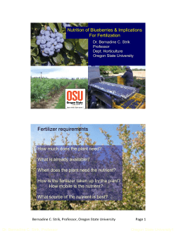 Nutrition of Blueberry - CE Tulare
