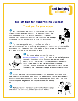 Top fundraising tips - Anti
