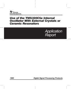 Use of the TMS320C5x Internal Oscillator With External Crystals or