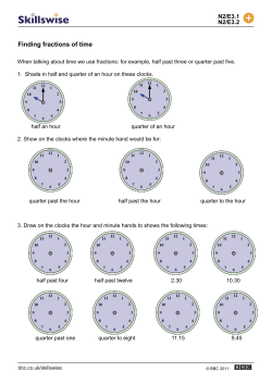 Finding fractions of time