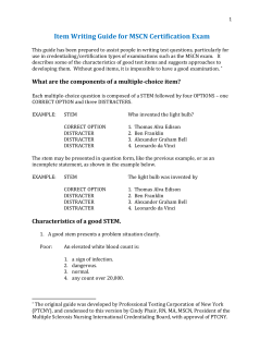Please click here to view the Item Writing Guide