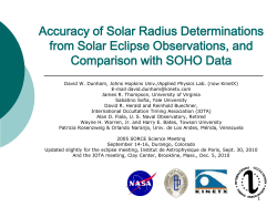Accuracy of Solar Radius Determinations from Solar Eclipse