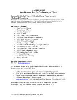 AAHPERD 2013 JumpFit: Jump Rope for Conditioning and Fitness