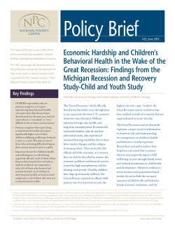 Economic Hardship and Children`s Behavioral Health in the Wake of