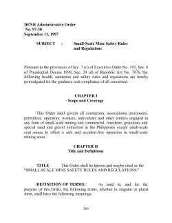 Small-Scale Mine Safety Rules and Regulations