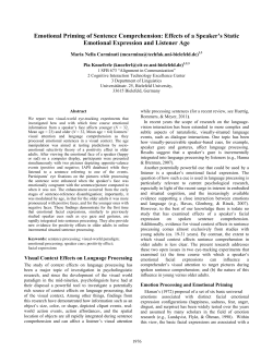 Emotional Priming of Sentence Comprehension