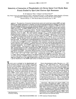 Selectivity of Interaction of Phospholipids with Bovine