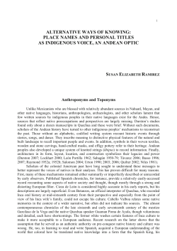 alternative ways of knowing: place names and personal titles as