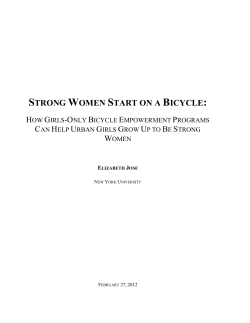 strong women start on a bicycle