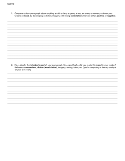 1. Compose a short paragraph about anything at all: a class, a game