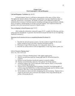 Call-and-response form is a well