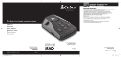 radar/laser protection - Cobra Electronics Corporation