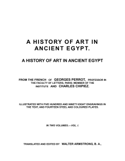 a history of art in ancient egypt. - Free