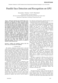 Parallel face Detection and Recognition on GPU