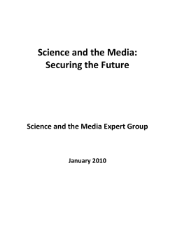 Science and the Media: Securing the Future