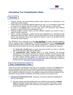 Calculating Your Hospitalization Rates