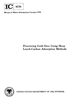 Processing Gold Ores Using Heap Leach-Carbon