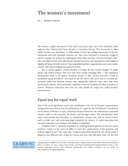 The women`s movement