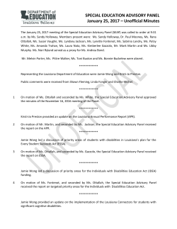 minutes of January 25, 2017 meeting