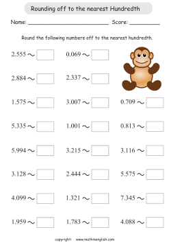Rounding off to the nearest Hundredth