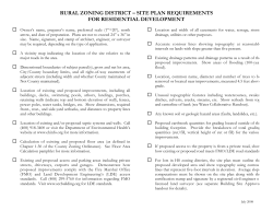 RURAL ZONING DISTRICT &ndash; SITE PLAN REQUIREMENTS FOR