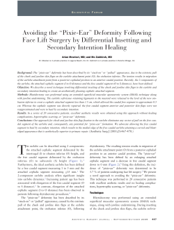 Avoiding the &ldquo;Pixie-Ear&rdquo; - Aesthetic Surgery Journal