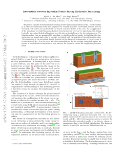 Interaction between Injection Points during Hydraulic Fracturing