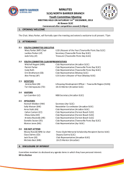 NBB Youth Committee MINUTES 14-12-13