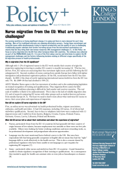 Nurse migration from the EU