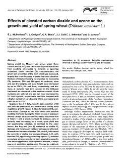 Effects of elevated carbon dioxide and ozone on