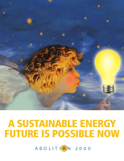 a sustainable energy future is possible now