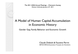 A Model of Human Capital Accumulation in Economic History