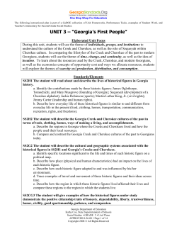 Unit 3 - Georgia`s First People