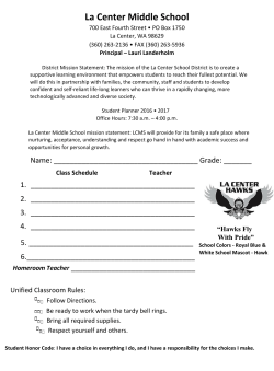 Student Handbook - La Center School District
