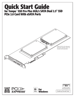 Sonnet Tempo SSD Pro Plus - Quick Start Guide