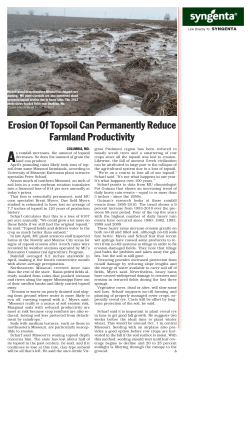 Erosion Of Topsoil Can Permanently Reduce Farmland