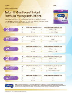 Enfamil&reg; Gentlease&reg; Infant Formula Mixing Instructions
