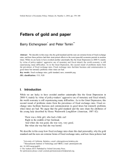 Fetters of gold and paper - Oxford Academic