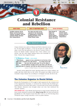 Colonial Resistance and Rebellion