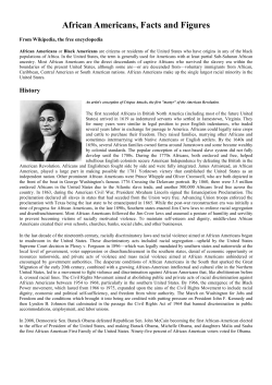 African Americans, Facts and Figures